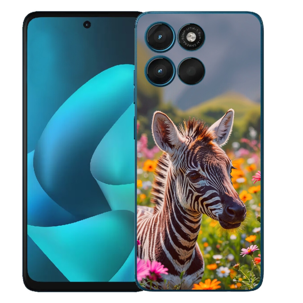mmCase gél tok a Motorola Moto G57 Power-hez – zebra a réten