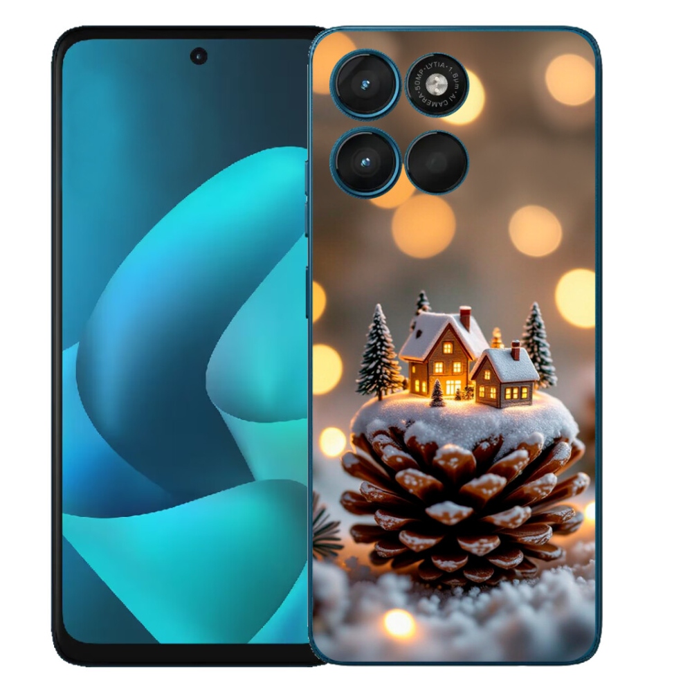 mmCase gélhuzat a Motorola Moto G57 Power-hez – téli falu