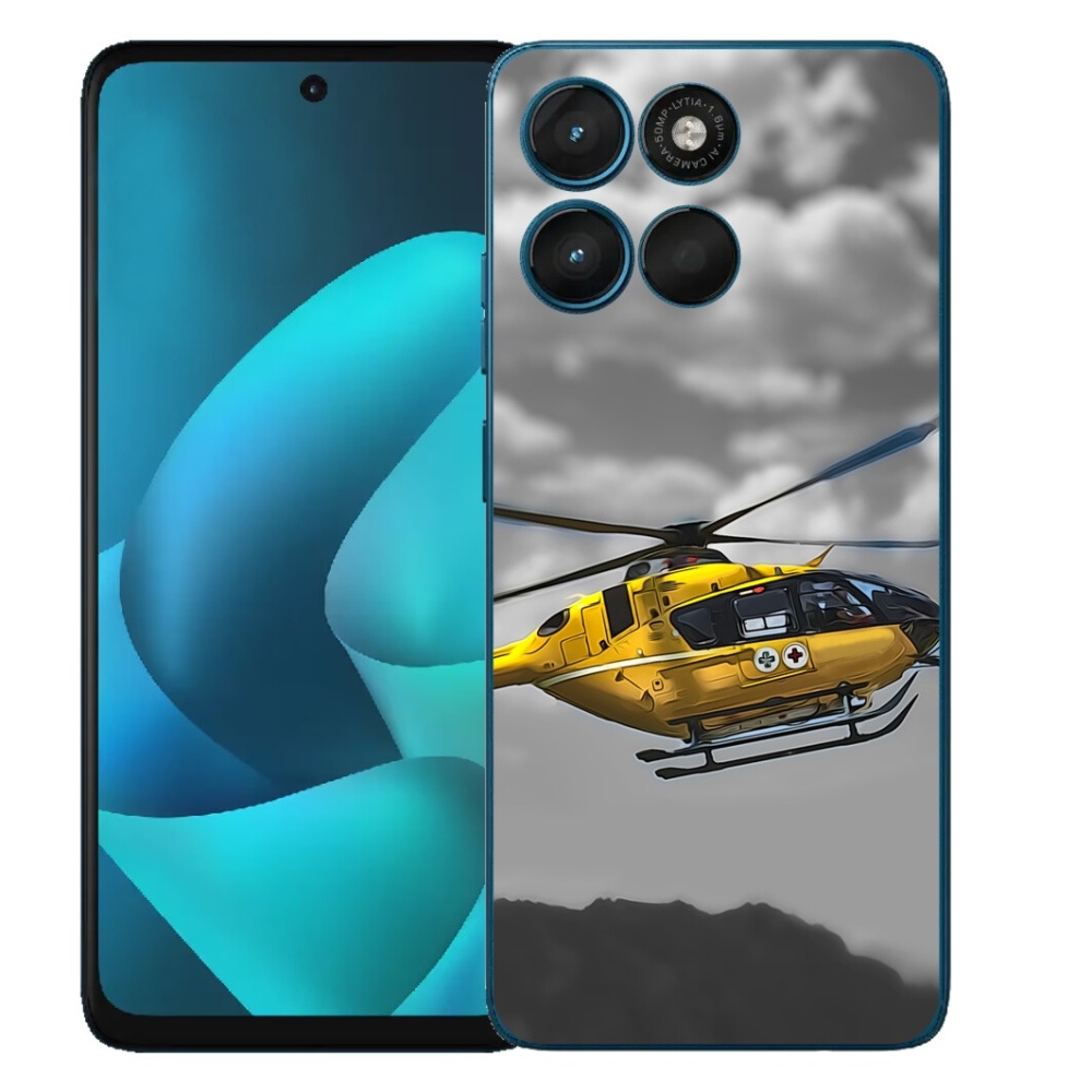 mmCase géltok a Motorola Moto G57 Power-hez – sárga helikopter