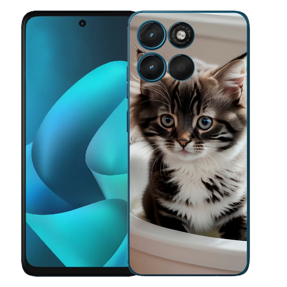 mmCase gél tok a Motorola Moto G57 Power-hez – kíváncsi cica