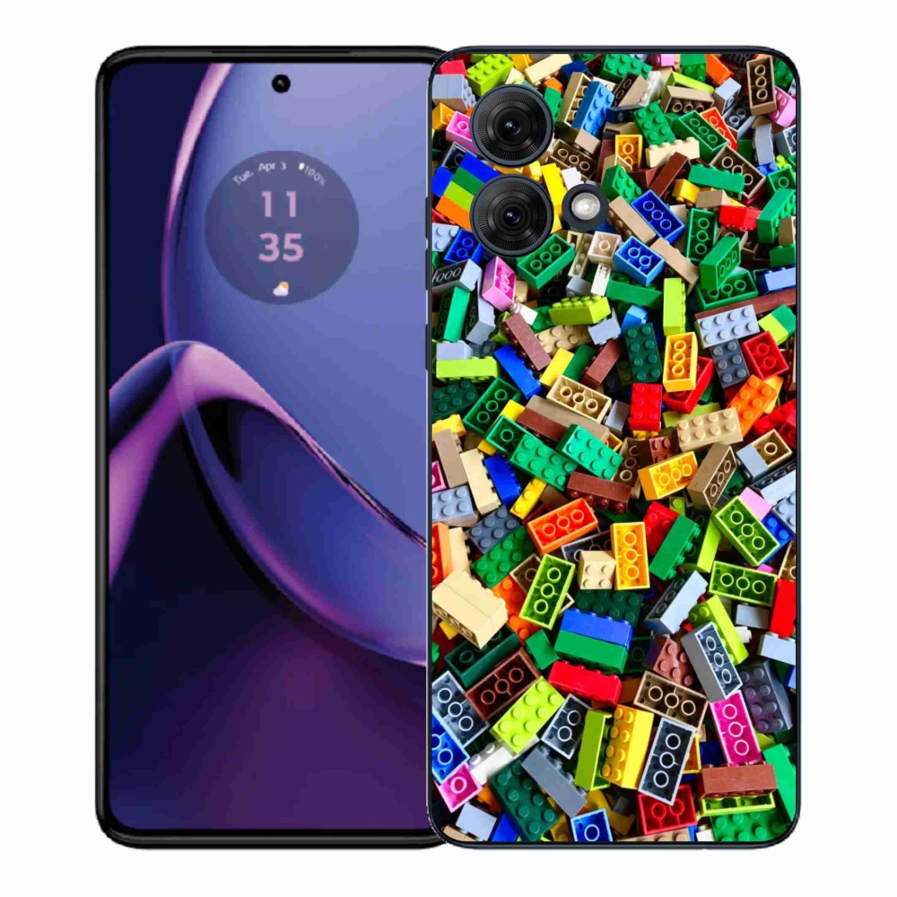 Zselés borítás mmCase a Motorola Moto G84 5G készülékhez - színes építőelemek