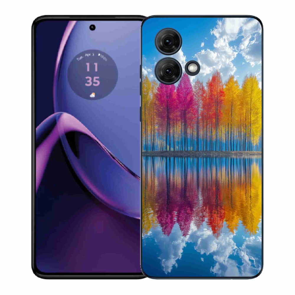 Zselés borítás mmCase Motorola Moto G84 5G - színes fákhoz