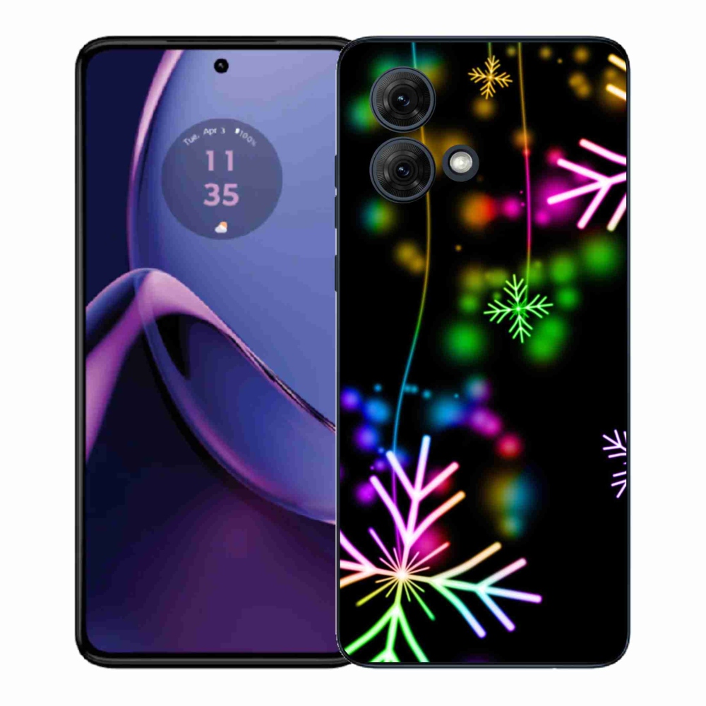 Gél védőburkolat mmCase Motorola Moto G84 5G - színes pelyhekhez