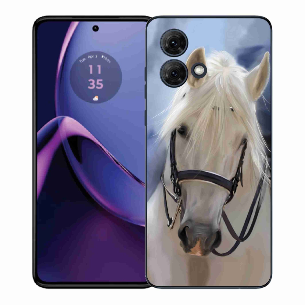 Zselés borítás mmCase a Motorola Moto G84 5G készülékhez - fehér ló