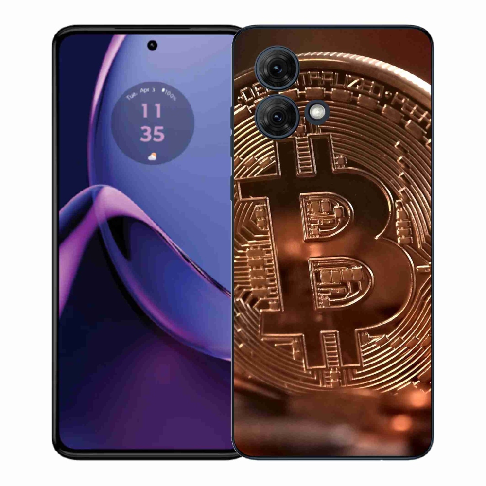 Gél borítás mmCase a Motorola Moto G84 5G számára - bitcoin