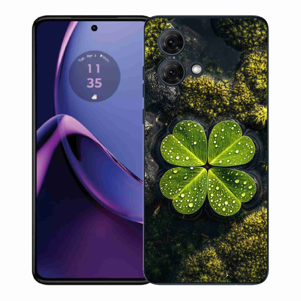 Zselés borítás mmCase a Motorola Moto G84 5G készülékhez - négylevelű lóhere