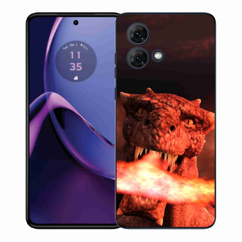 Gél védőburkolat mmCase a Motorola Moto G84 5G készülékhez - sárkány