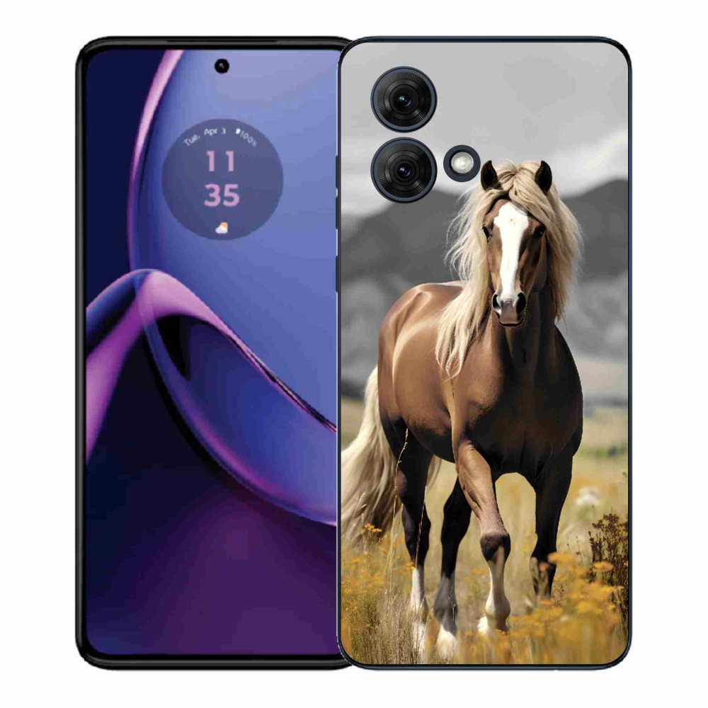 Zselés borítás mmCase Motorola Moto G84 5G - barna ló 1