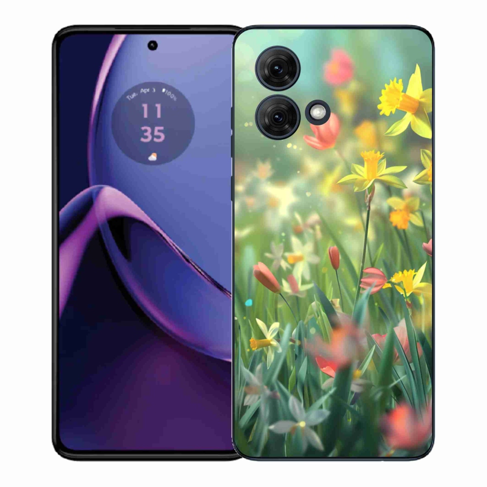 Gél borítás mmCase a Motorola Moto G84 5G-hez - tavaszi virágok