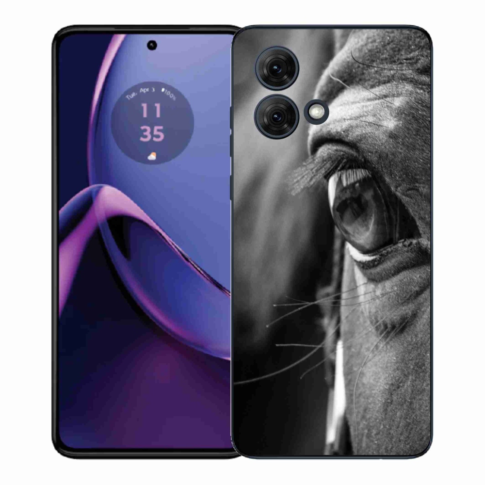 Gél védőburkolat mmCase a Motorola Moto G84 5G készülékhez - Ló nézet