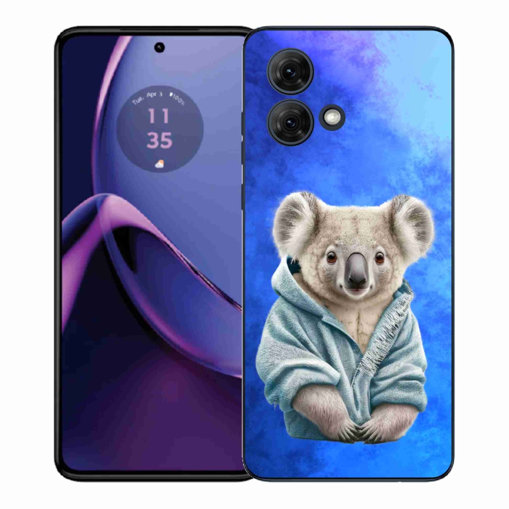 Zselés borítás mmCase a Motorola Moto G84 5G készülékhez - koala pulóverben