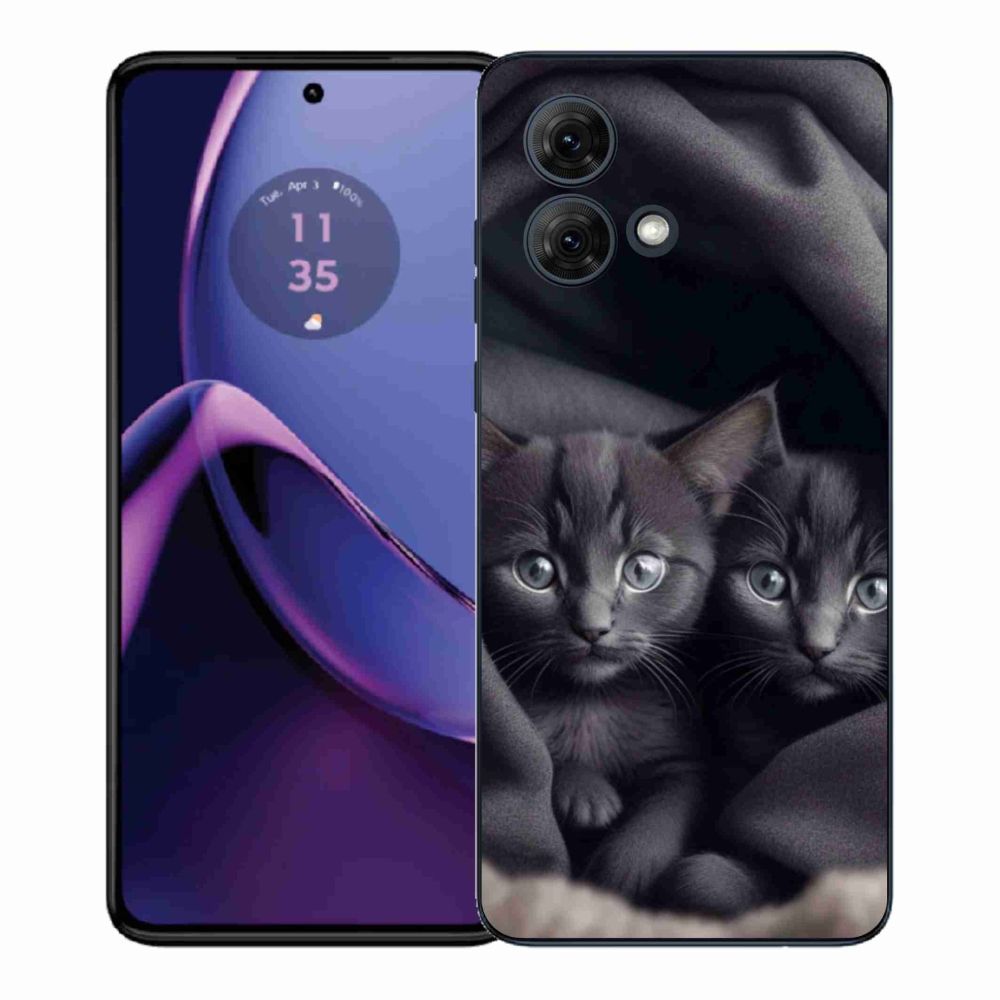 Gél védőburkolat mmCase a Motorola Moto G84 5G - cat duo számára