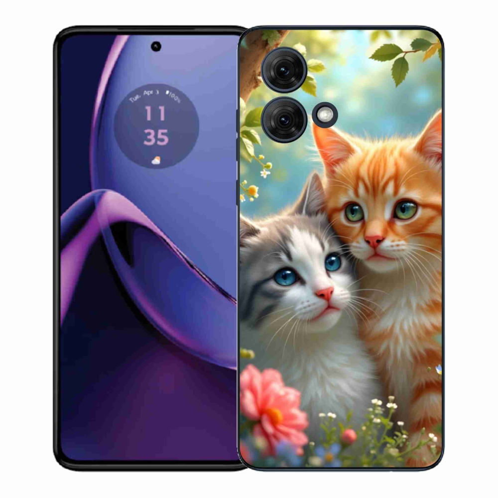 Zselés borítás mmCase Motorola Moto G84 5G - macskaszerelem 2