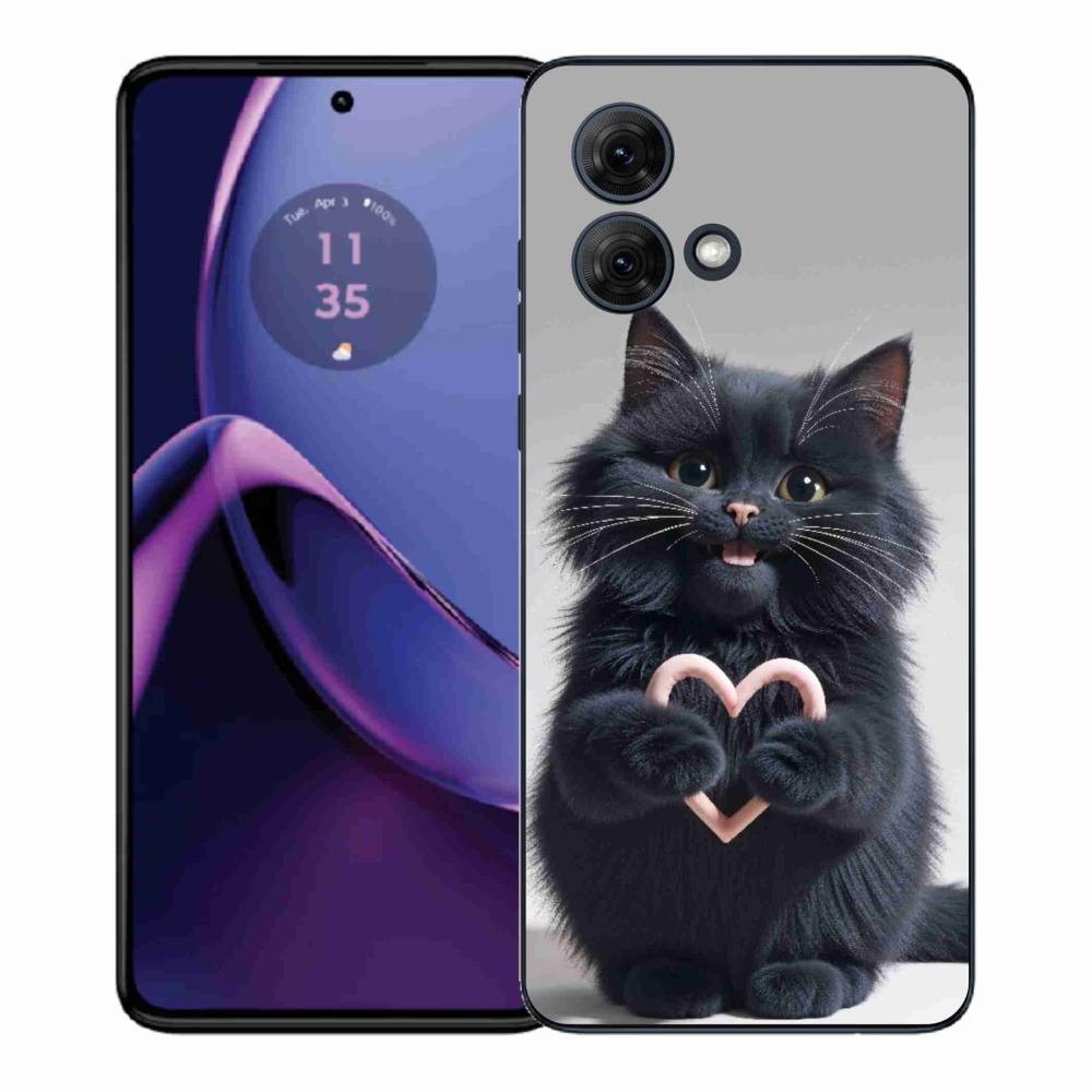 Zselés borítás mmCase Motorola Moto G84 5G - macskaszerelem 3