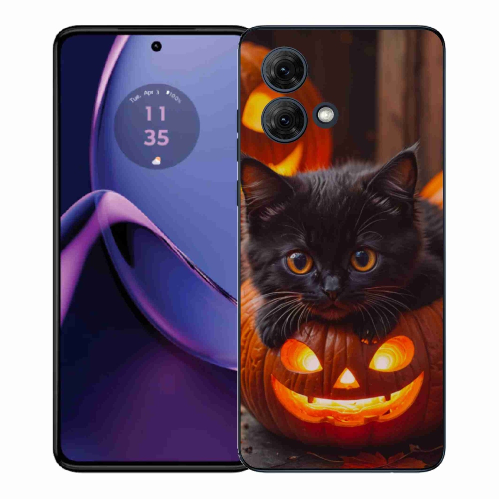Zselés borítás mmCase Motorola Moto G84 5G - cica és tök
