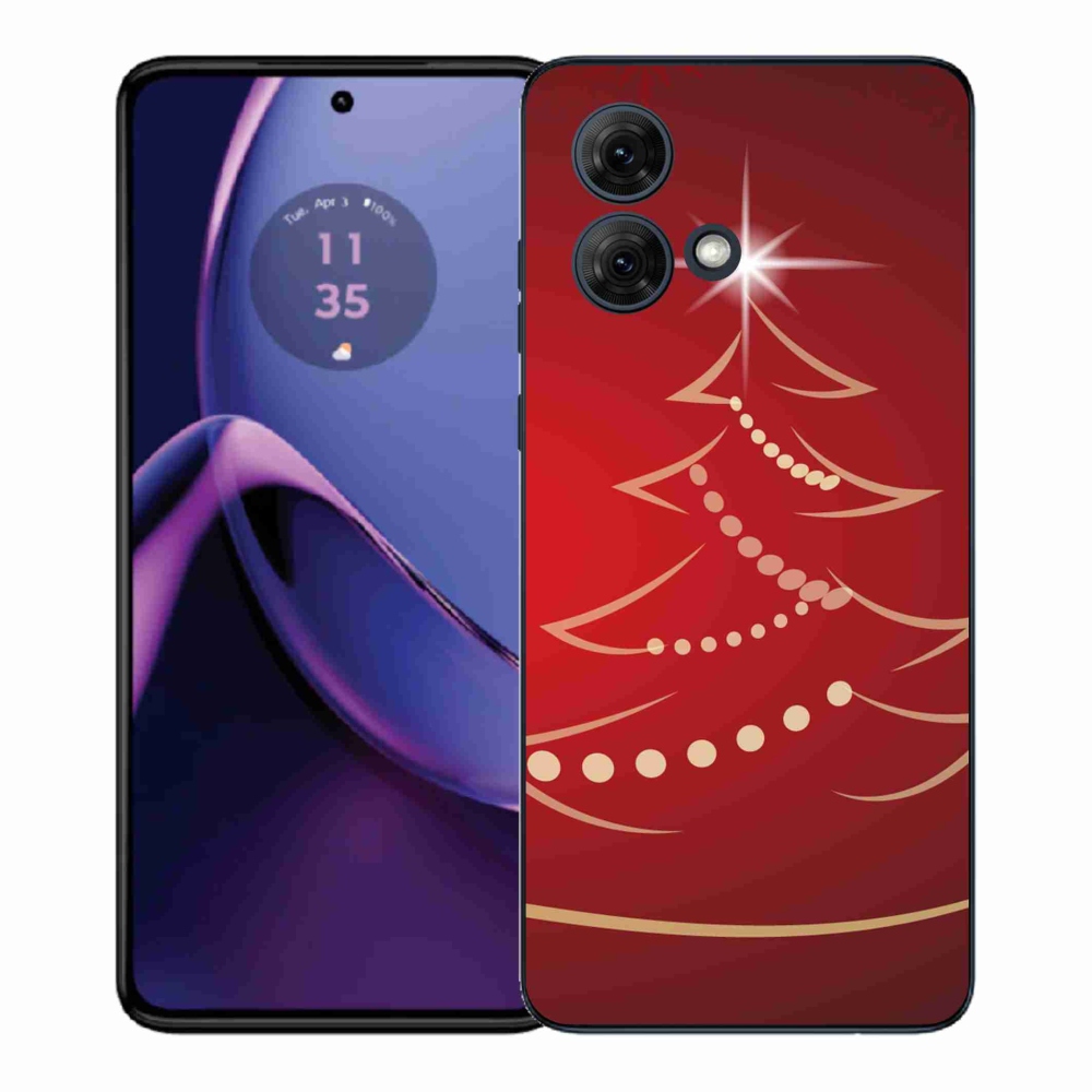 Gél borítás mmCase Motorola Moto G84 5G - karácsonyfa karikatúra