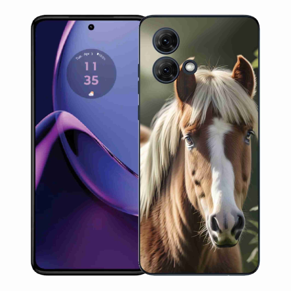 Zselés borítás mmCase a Motorola Moto G84 5G-hez - ló könnyű sörénnyel