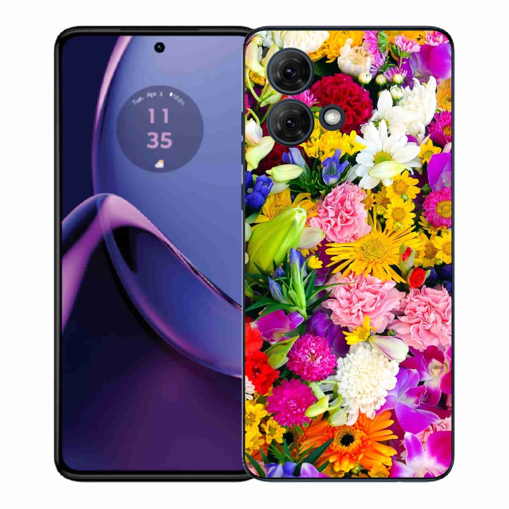 Zselés borítás mmCase a Motorola Moto G84 5G-hez - virág 12