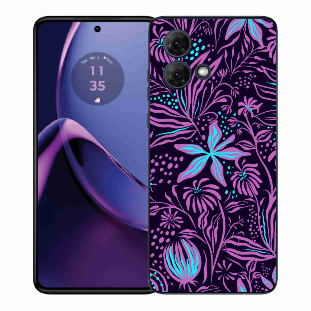 Zselés borítás mmCase a Motorola Moto G84 5G-hez - virágok 2