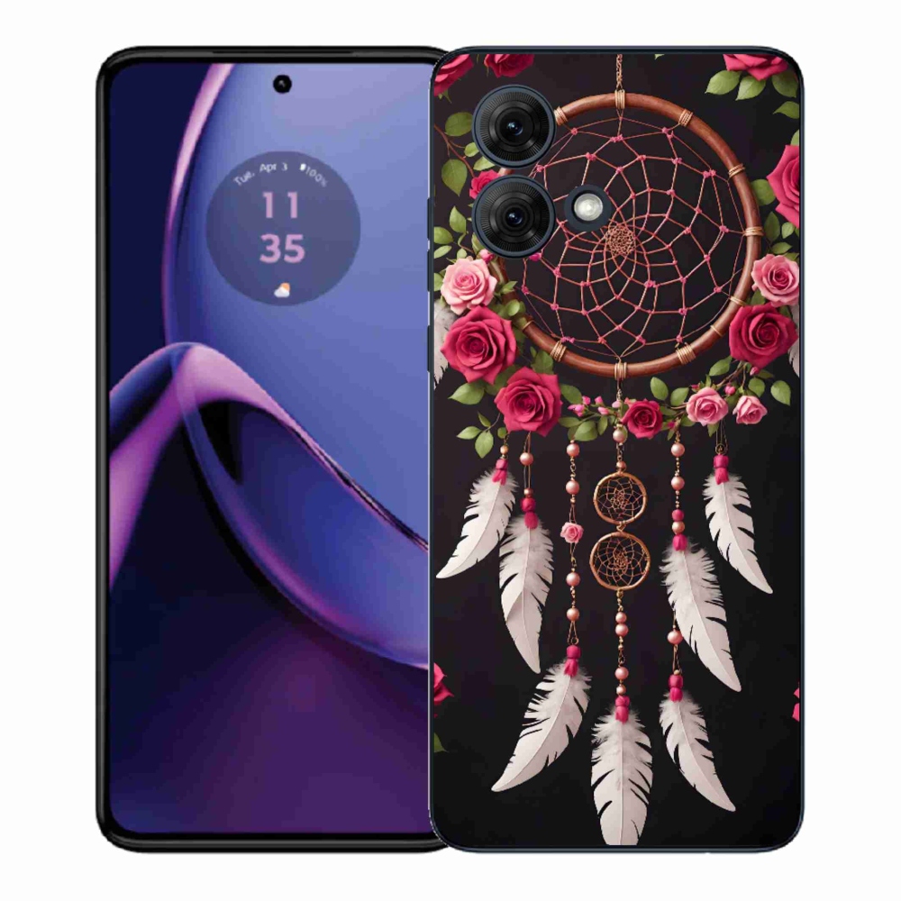 Gél borítás mmCase a Motorola Moto G84 5G-hez - álomfogó rózsákkal