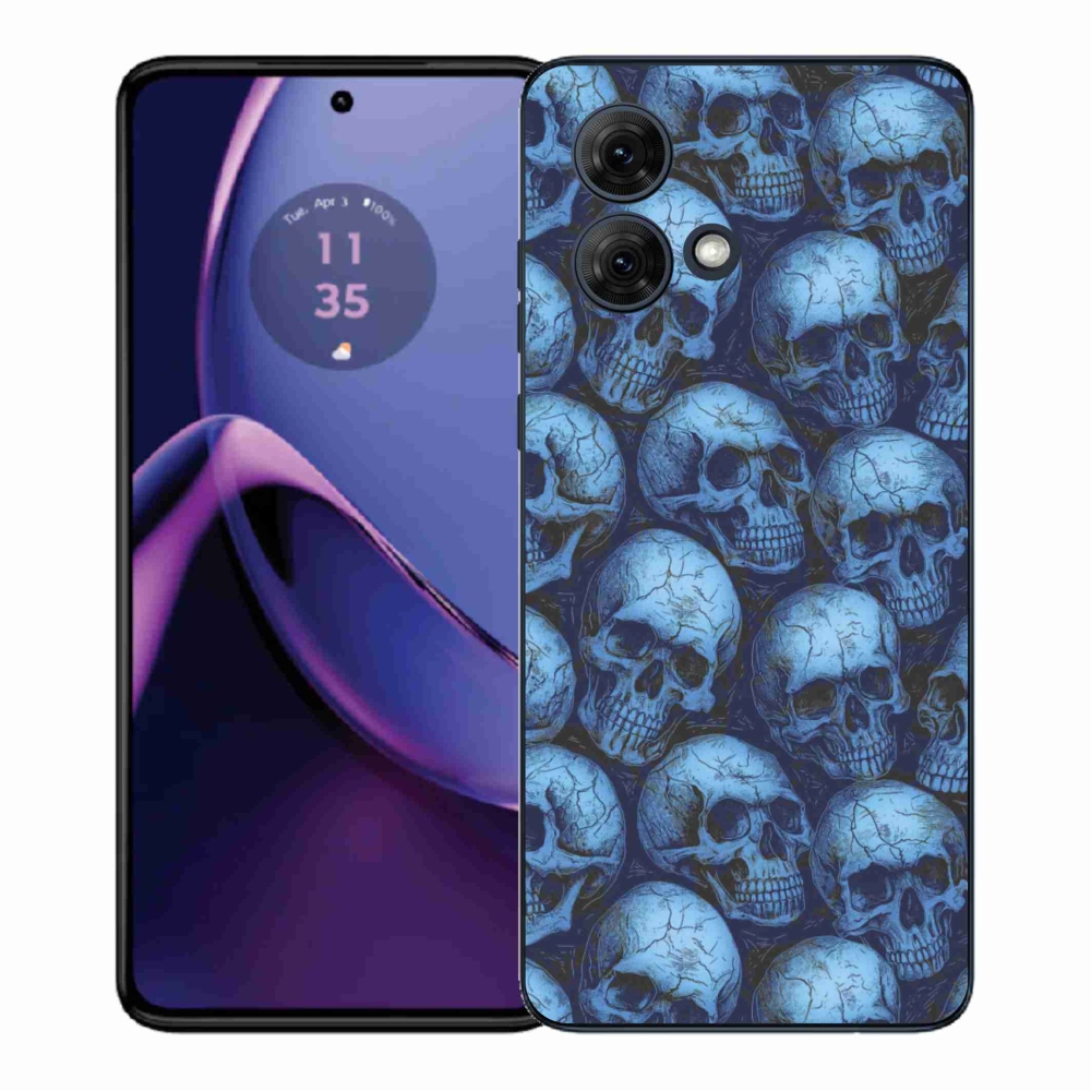 Zselés borítás mmCase Motorola Moto G84 5G - koponyákhoz
