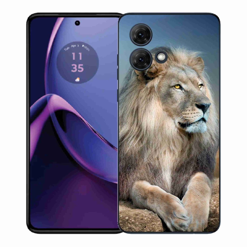 Gél védőburkolat mmCase a Motorola Moto G84 5G - Lion 1 számára