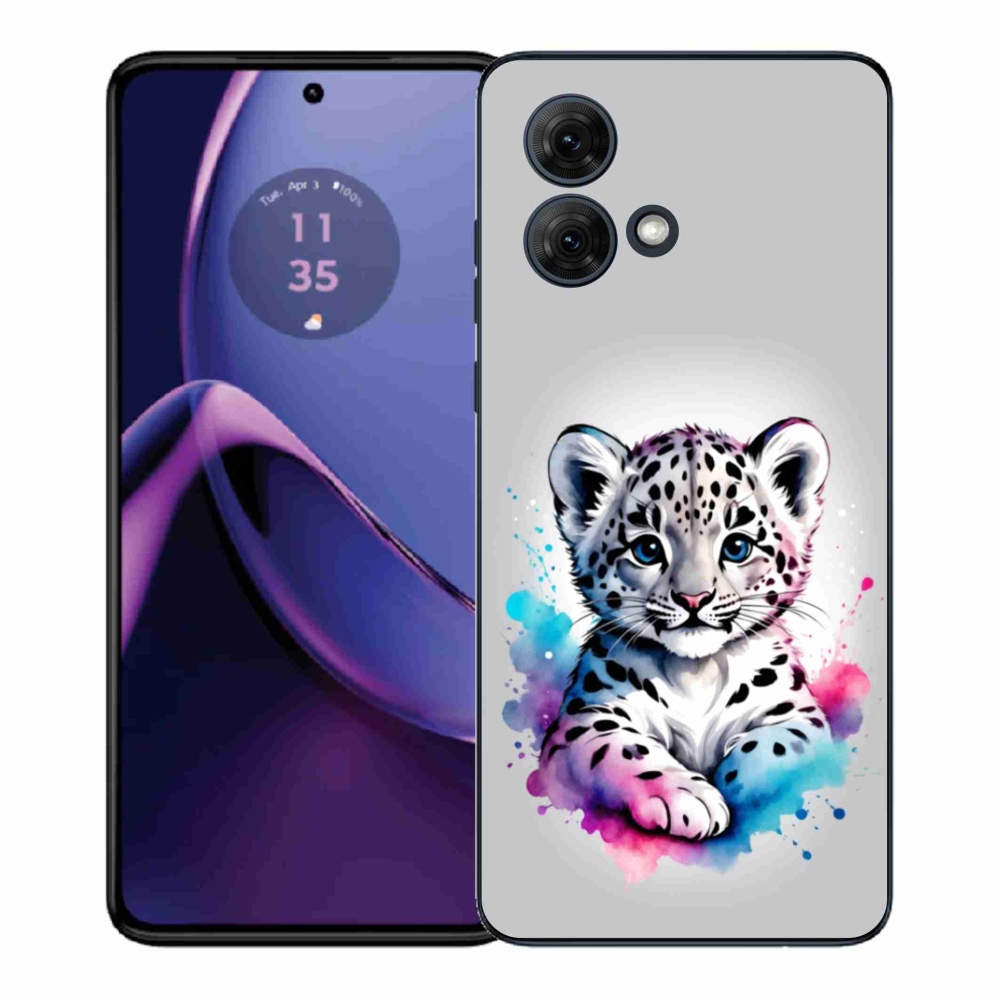Zselés borítás mmCase Motorola Moto G84 5G - leopárd kölyökhöz