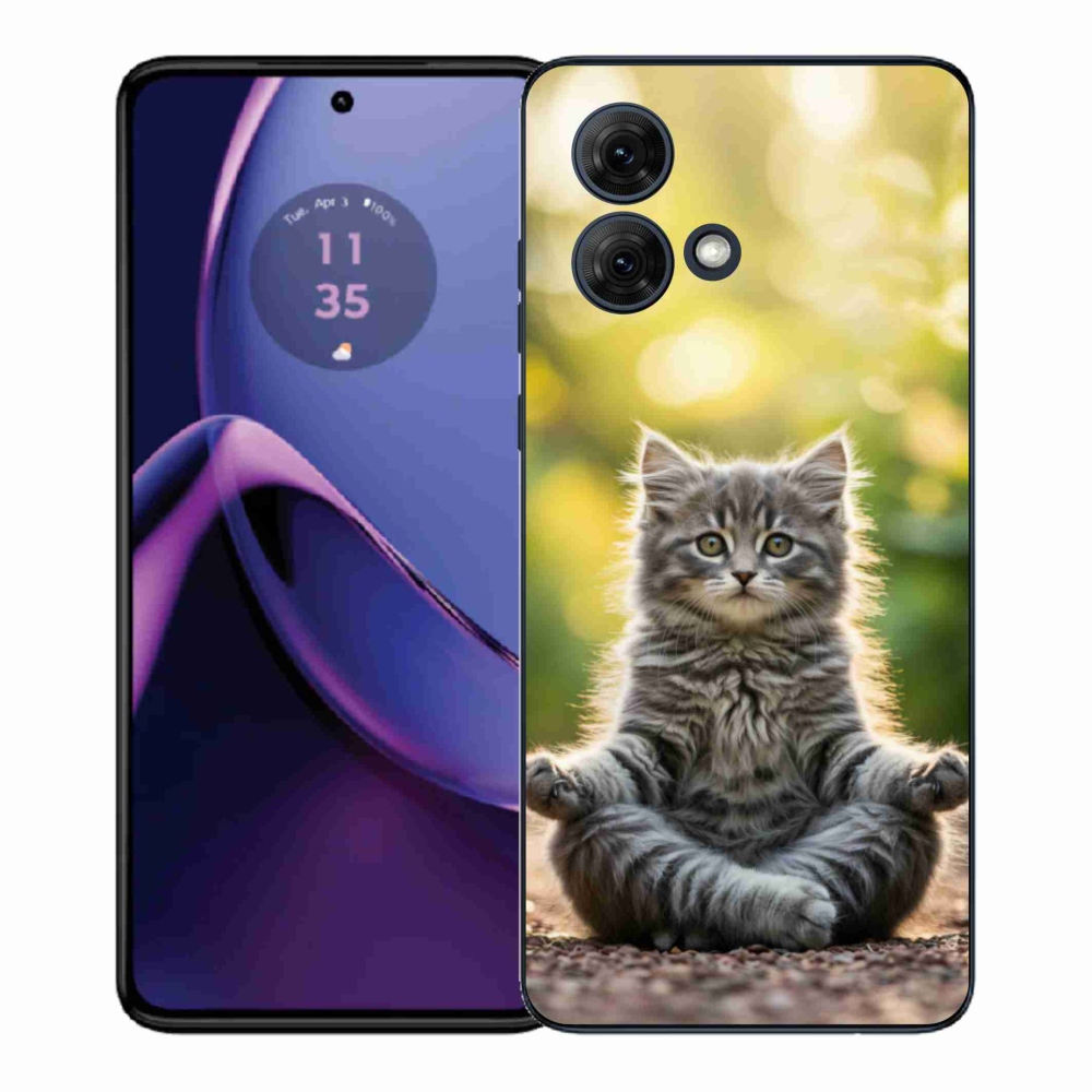 Gél borítás mmCase a Motorola Moto G84 5G-hez - meditáló cica
