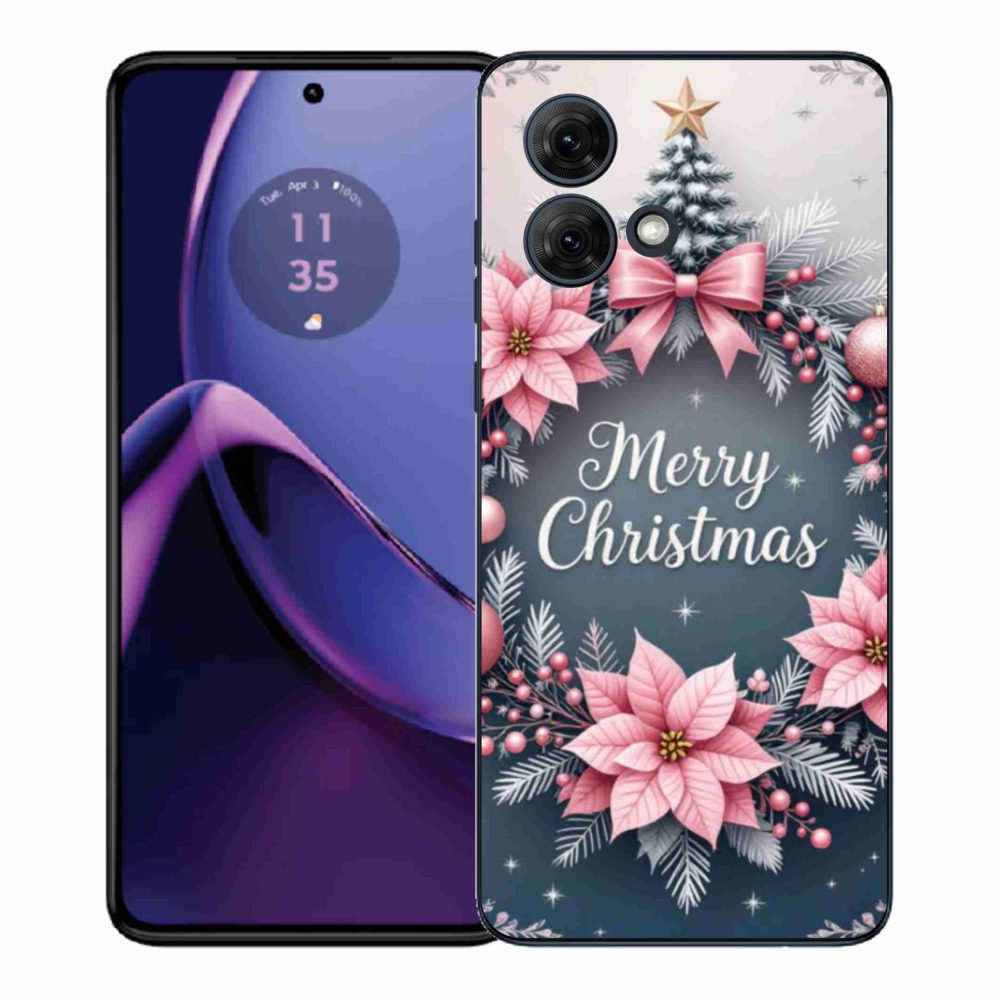Gél borítás mmCase a Motorola Moto G84 5G-hez - boldog karácsonyt!
