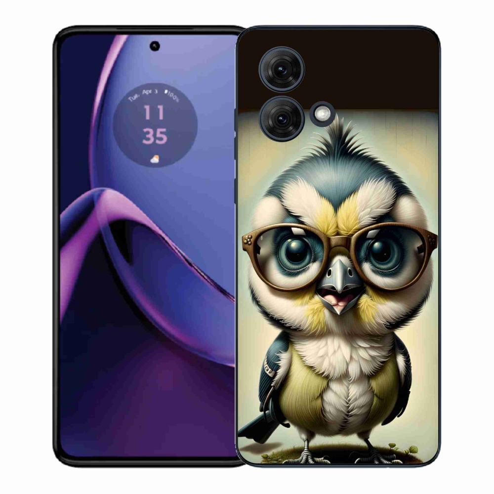 Zselés borítás mmCase a Motorola Moto G84 5G - cub szemüveggel