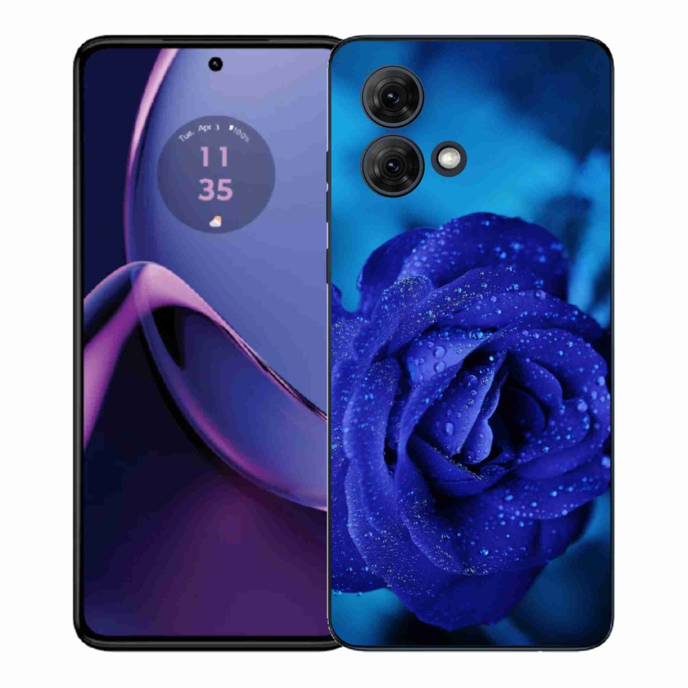 Gél védőhuzat mmCase Motorola Moto G84 5G - kék rózsa