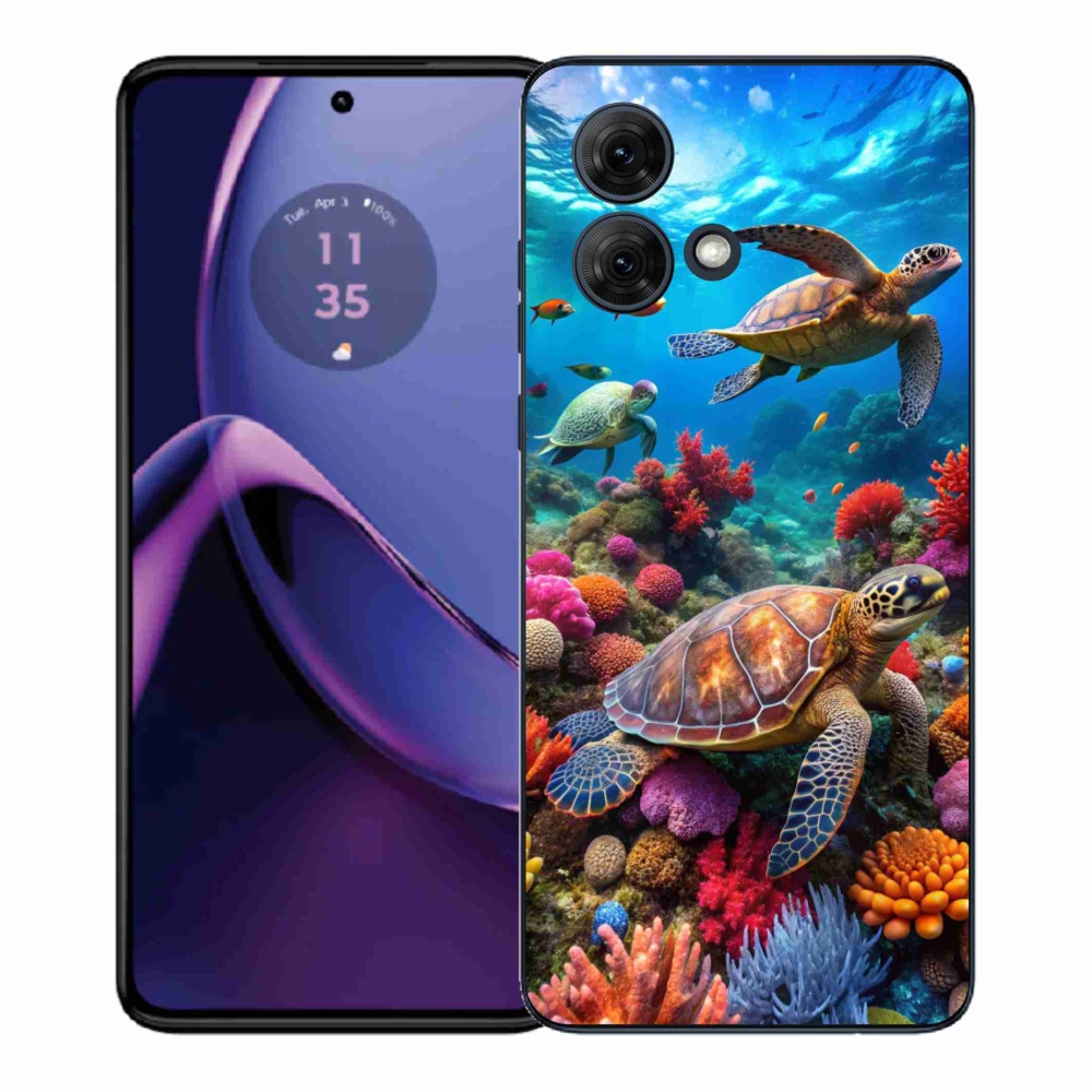 Gél védőburkolat mmCase a Motorola Moto G84 5G - Sea World 2 számára