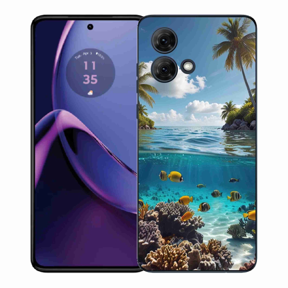 Gél védőburkolat mmCase a Motorola Moto G84 5G - Sea World 4 számára