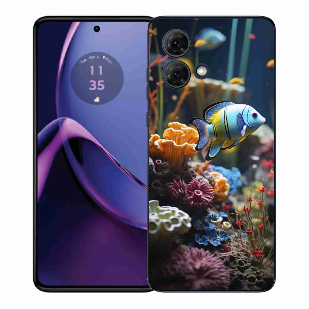 Gél védőburkolat mmCase a Motorola Moto G84 5G - Sea World 5 számára