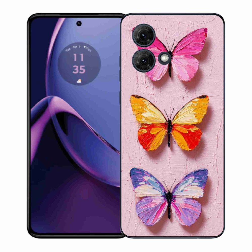 Gél borítás mmCase Motorola Moto G84 5G - pillangó szentháromsághoz