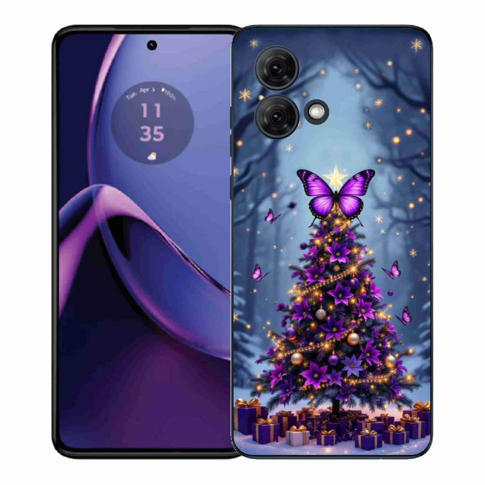 Gél borítás mmCase Motorola Moto G84 5G - pillangó karácsonyfa