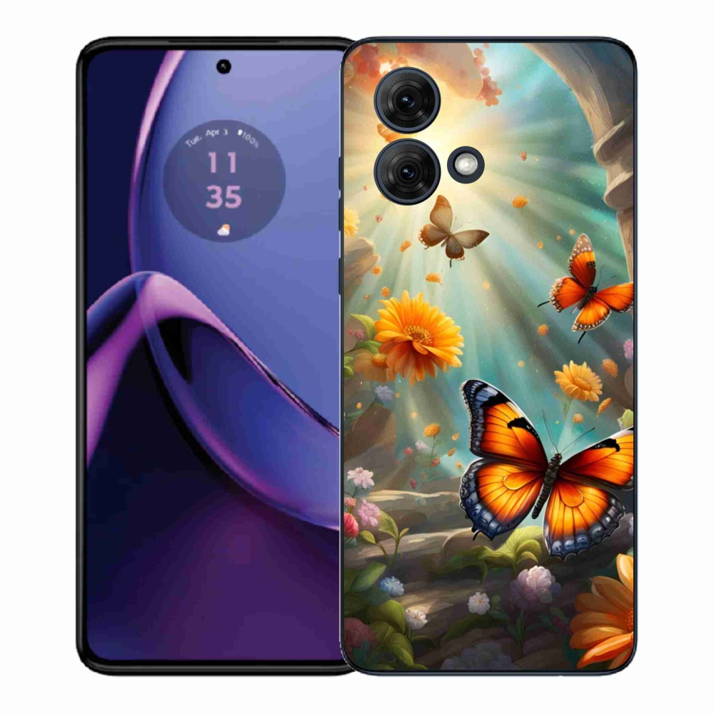 Gél védőburkolat mmCase a Motorola Moto G84 5G - pillangókert 2