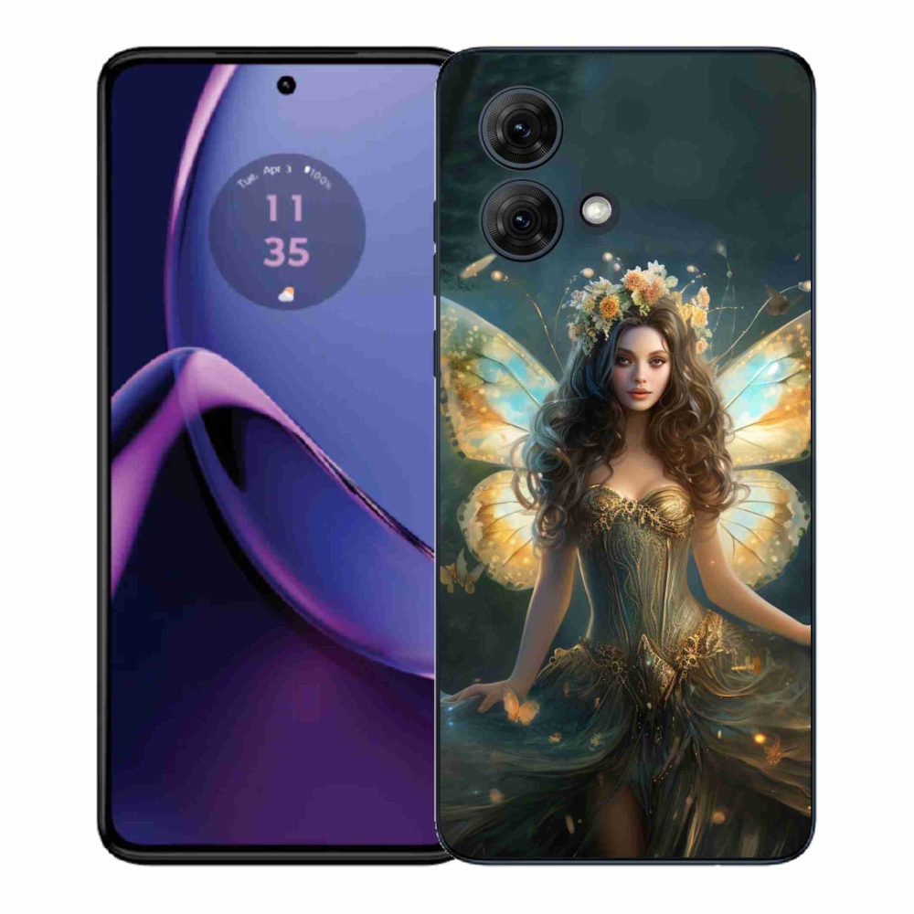 Zselés borítás mmCase Motorola Moto G84 5G - pillangó nőhöz