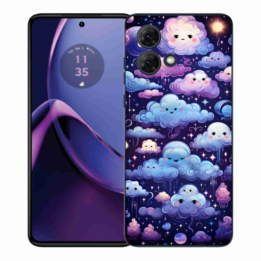 Gél védőburkolat mmCase Motorola Moto G84 5G - felhők