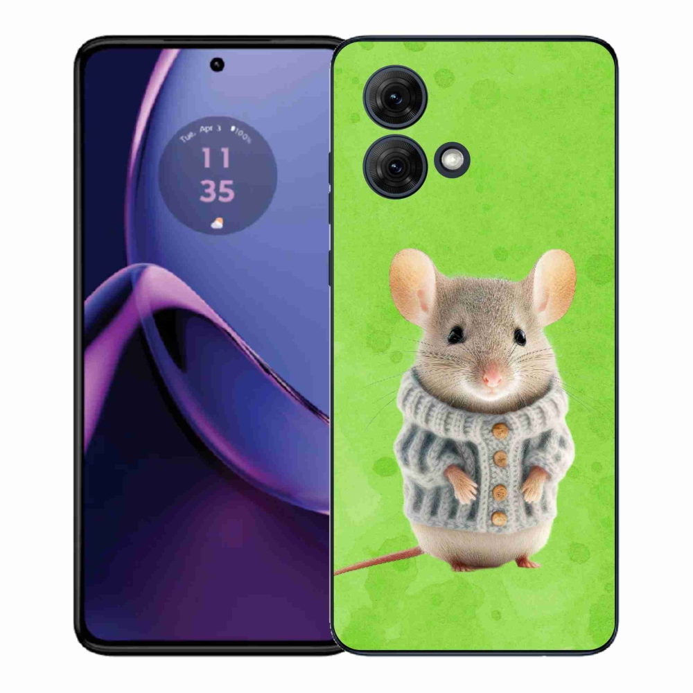 Zselés borítás mmCase Motorola Moto G84 5G - egér pulóverben