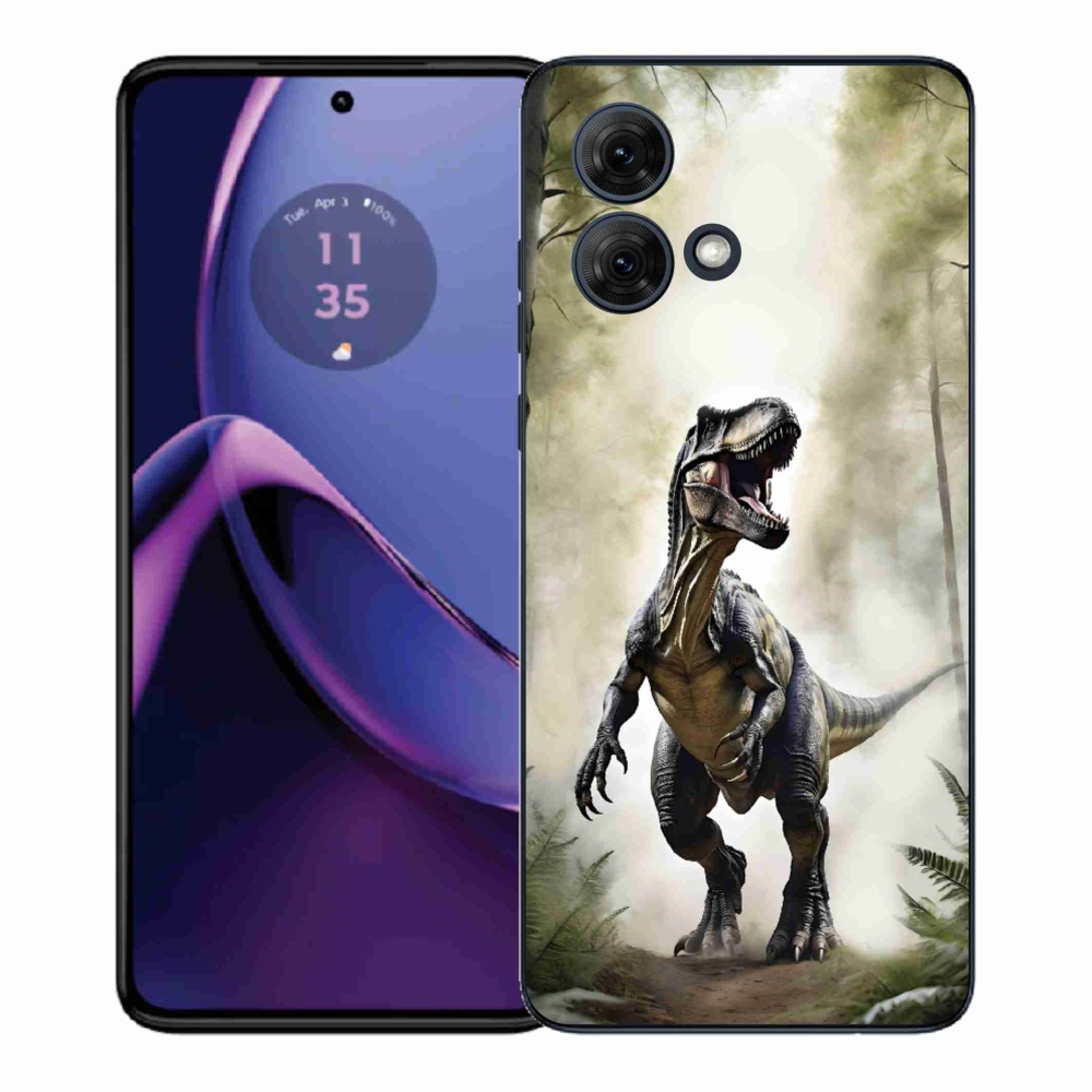 Gél védőburkolat mmCase Motorola Moto G84 5G - dühös T-Rex