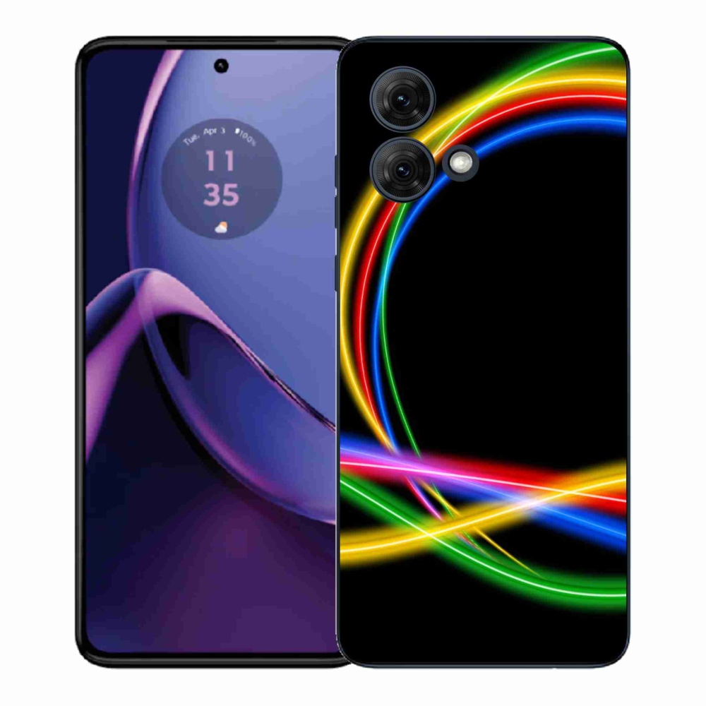 Gél védőburkolat mmCase Motorola Moto G84 5G - neon körökhöz