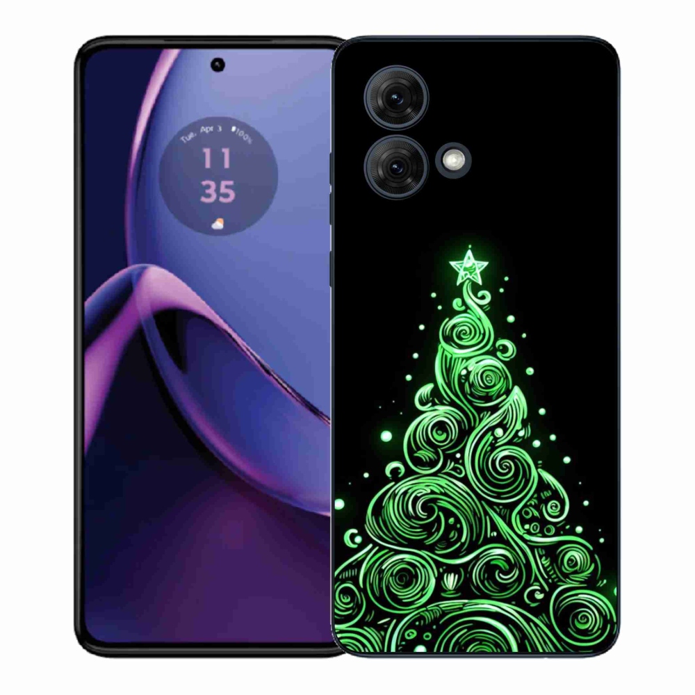 Gél borítás mmCase Motorola Moto G84 5G - neon karácsonyfa 3
