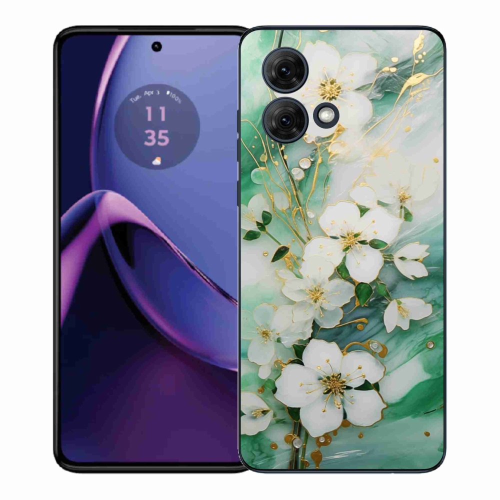 Gél borítás mmCase Motorola Moto G84 5G - finom virágokhoz