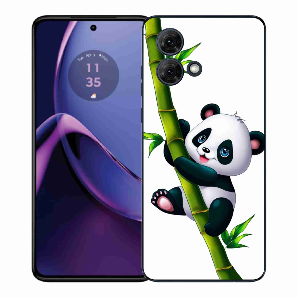 Gél borítás mmCase Motorola Moto G84 5G - panda a bambuszon - zselés tok mmCase a Motorola Moto G84 5G-hez