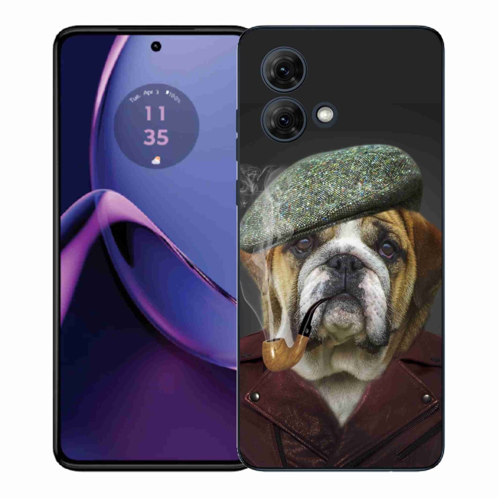 Gél védőburkolat mmCase a Motorola Moto G84 5G - kutya csővel