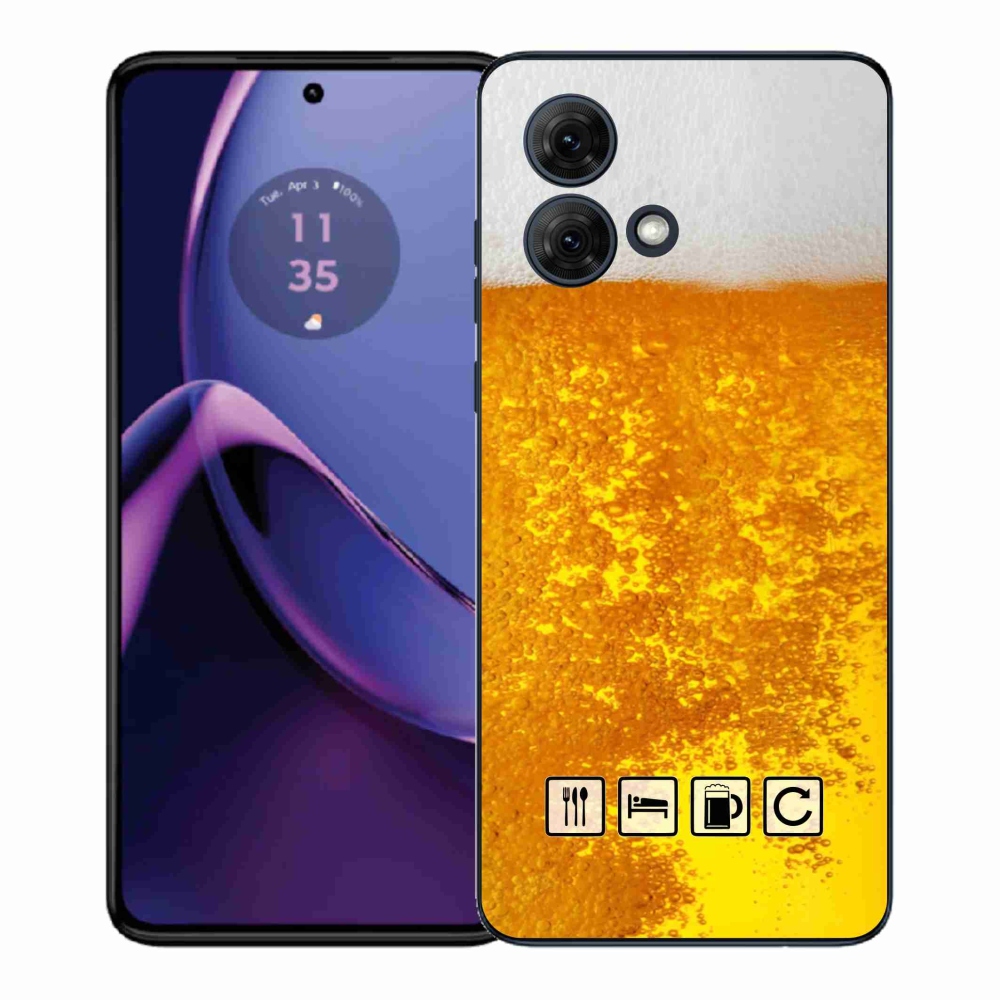 Gél védőburkolat mmCase a Motorola Moto G84 5G - sör motívum 3