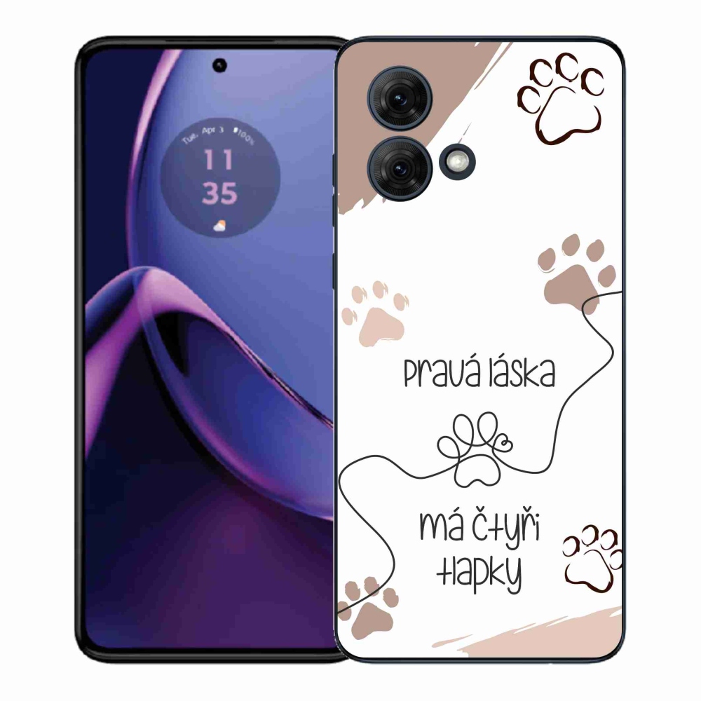 Gél borítás mmCase Motorola Moto G84 5G - kutya motívum 1 fehér háttér