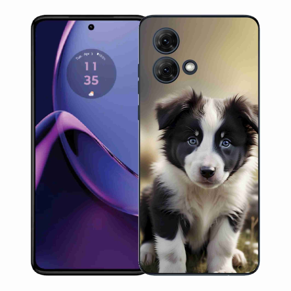 Gél borítás mmCase a Motorola Moto G84 5G-hez - aranyos border collie