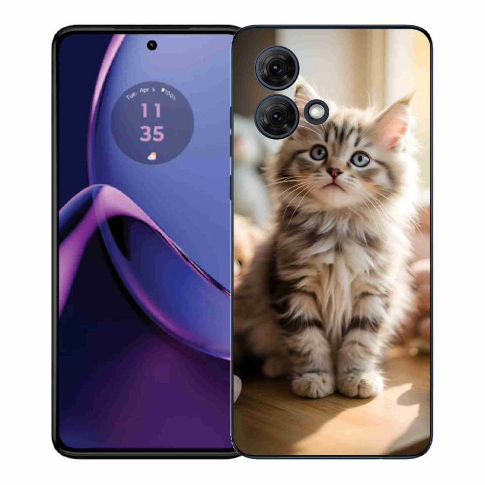 Gél védőhuzat mmCase Motorola Moto G84 5G - aranyos cica 10